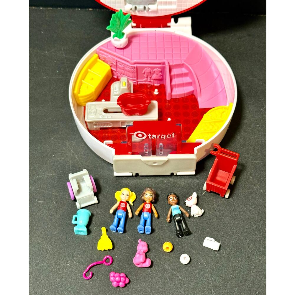 Polly Pocket Target Bullseye Adventure Exclusive Playset Doll 15 Pcs Plastic - Picture 4 of 7